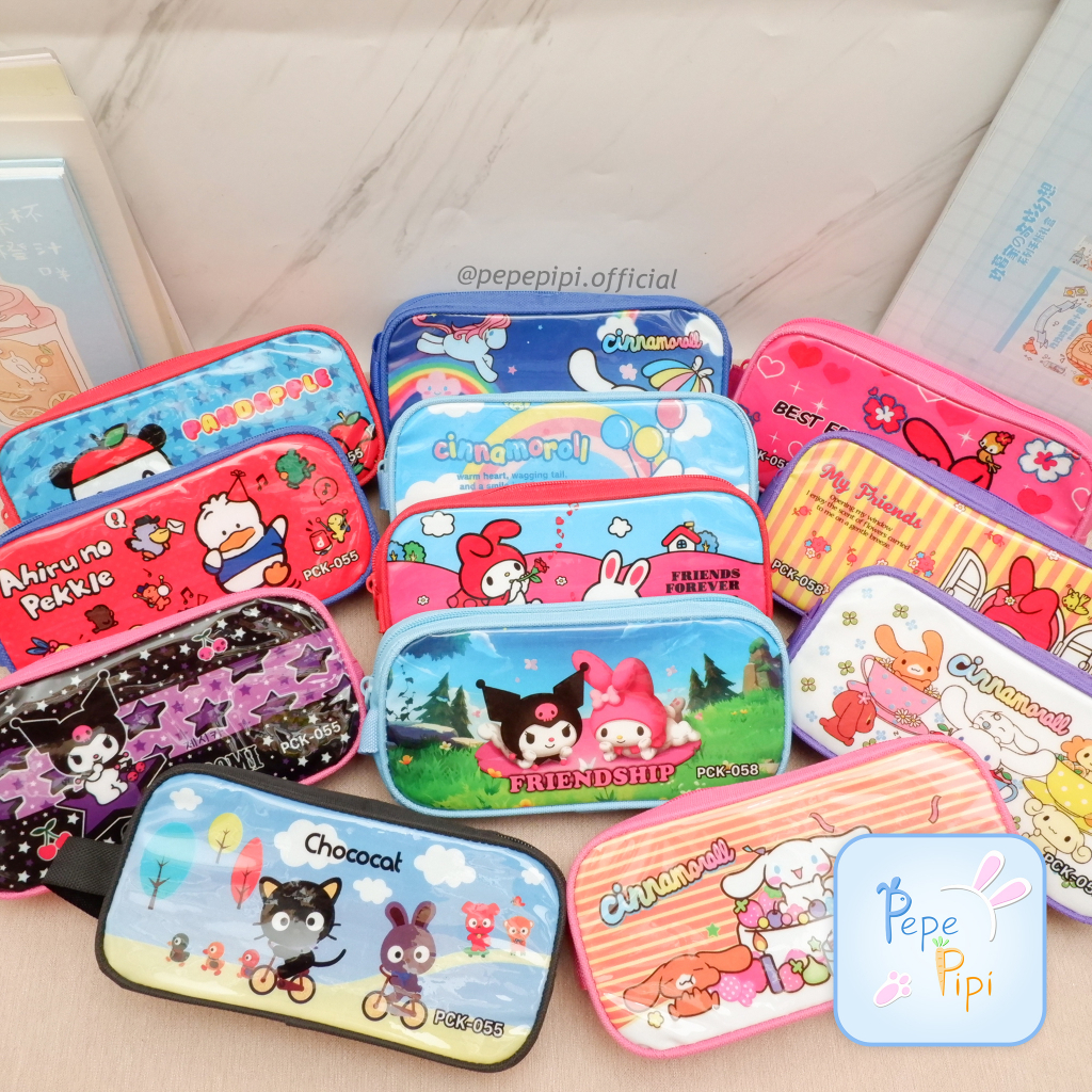 

Kotak Pensil 1 Ruang PCK-055-057-058 Karakter Mix Tempat Pensil Wadah Pensil Kostak Pouch