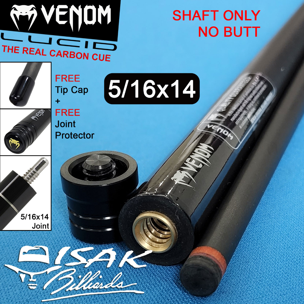 Venom Carbon Extra Shaft 5/16x14 (NO Butt) Cue United Mezz Schon Joss