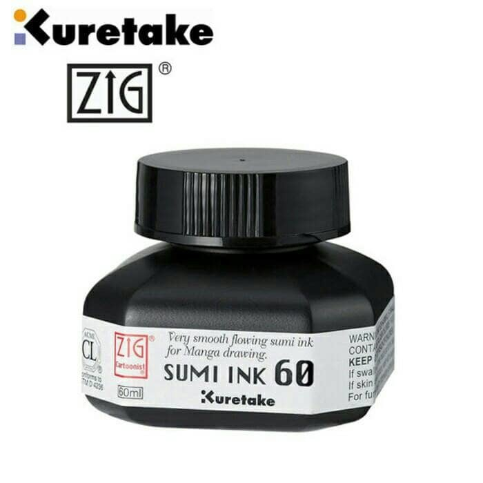 

ZIG KURETAKE INK SUMI 60ML/Tinta Sumi Ink 60ml/Tinta Kaligrafi Hitam