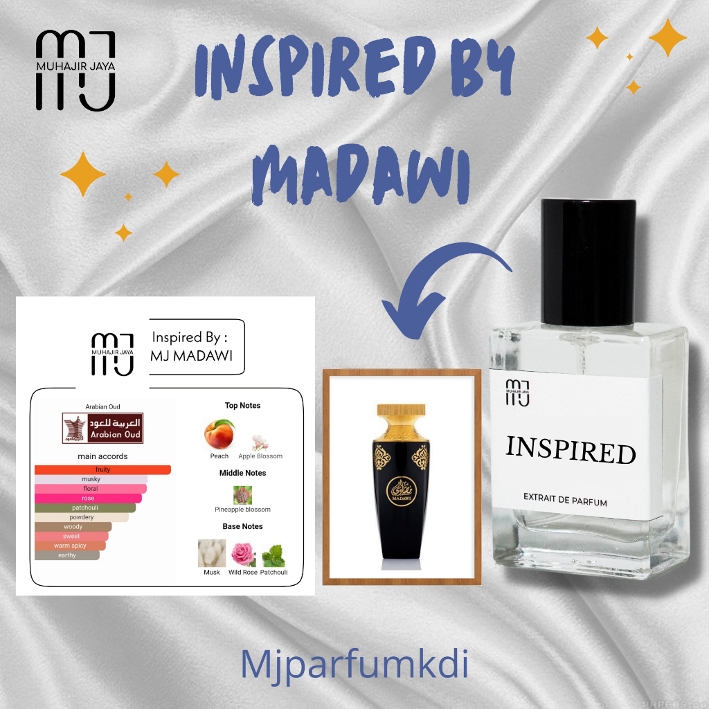 MJ inspired by parfum madawi by arabian oud Extrait de parfum  Parfum wanita parfum tahan lama parfu