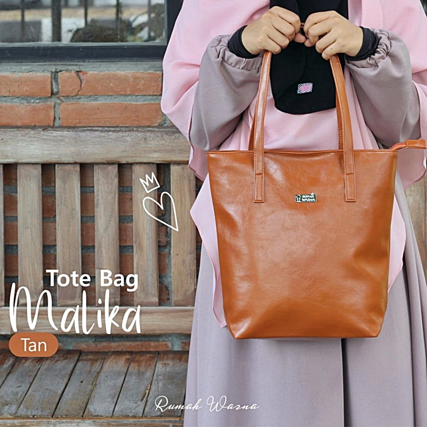 Rumah Warna Tas Cangklong Size 23.5 x 11 x 31 cm Totebag Malika Tan