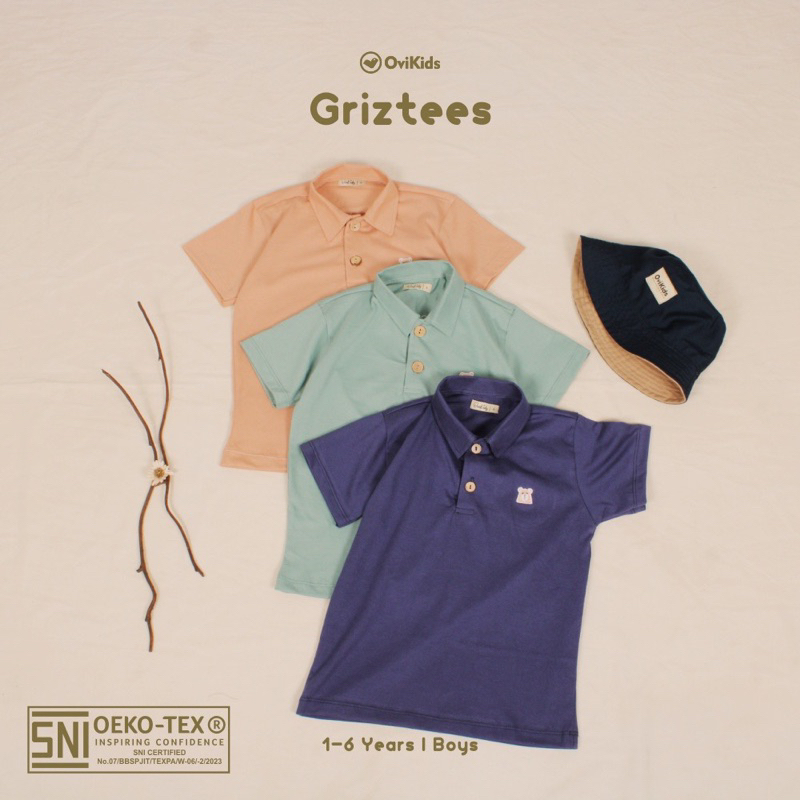 DINOANDBUNNY - GRIZTEES - BAJU POLO ANAK LAKI-LAKI