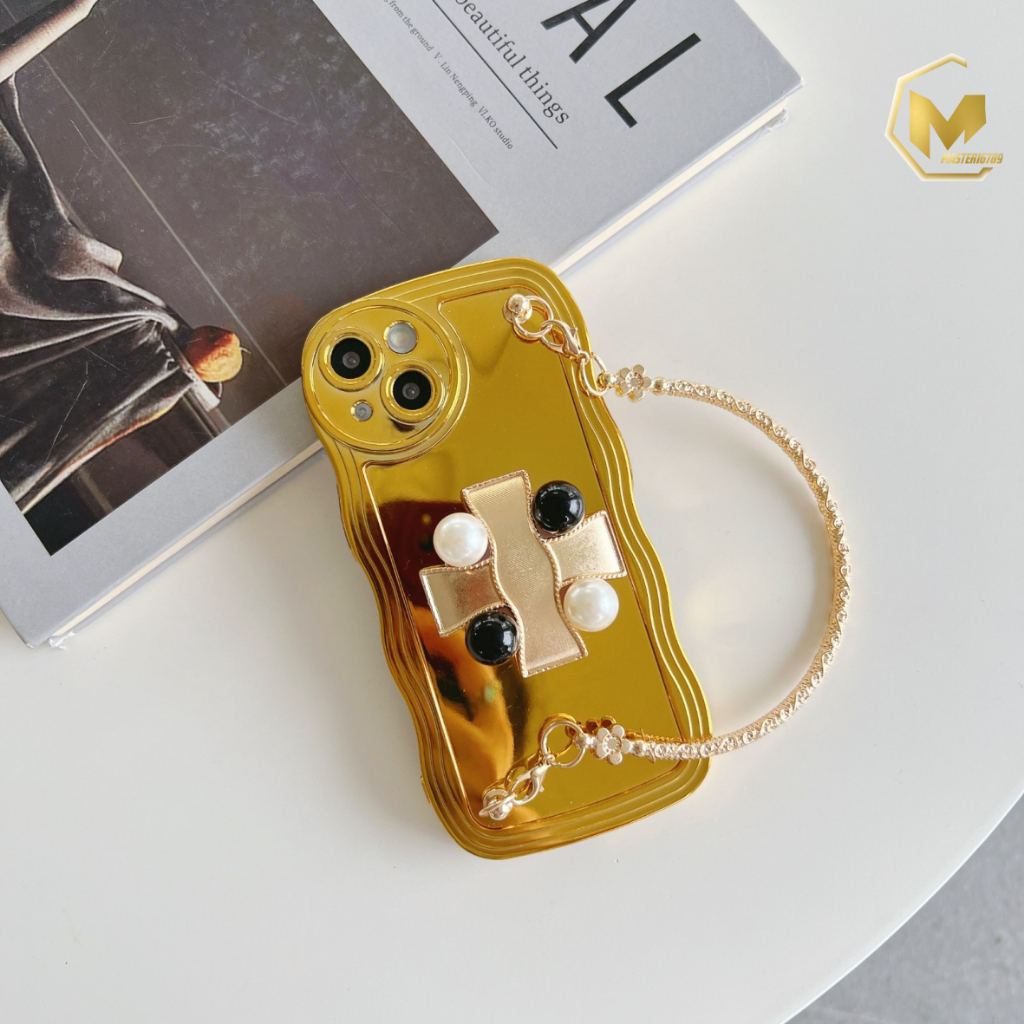 CASE WAVE MODEL TAS JINJING POPSOCKET 3D STAND GOLD FOR INFINIX SMART 6HD MA4734