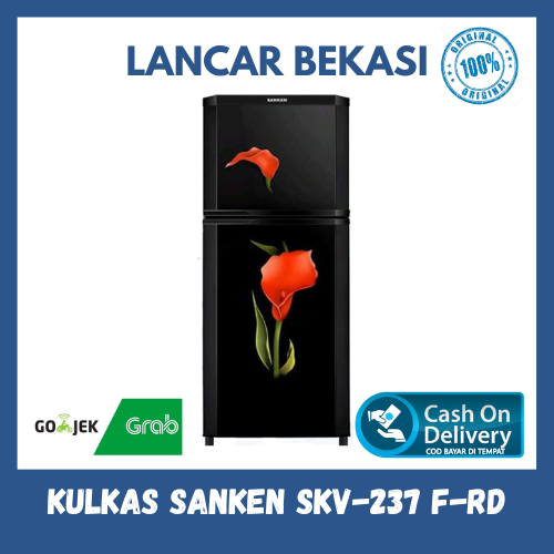Lemari Es/Kulkas SANKEN SKV-237 F-RD 2 Pintu (230 Liter) - GARANSI RESMI