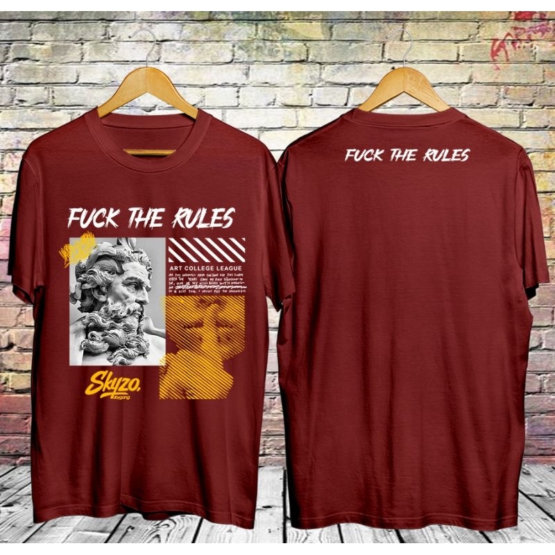 KAOS DISTRO OBLONG SANTAI CEWE COWOK TERBARU TERMURAH KUALITAS OKE SKYZO BABY GANG WARNA MERAH MAROO