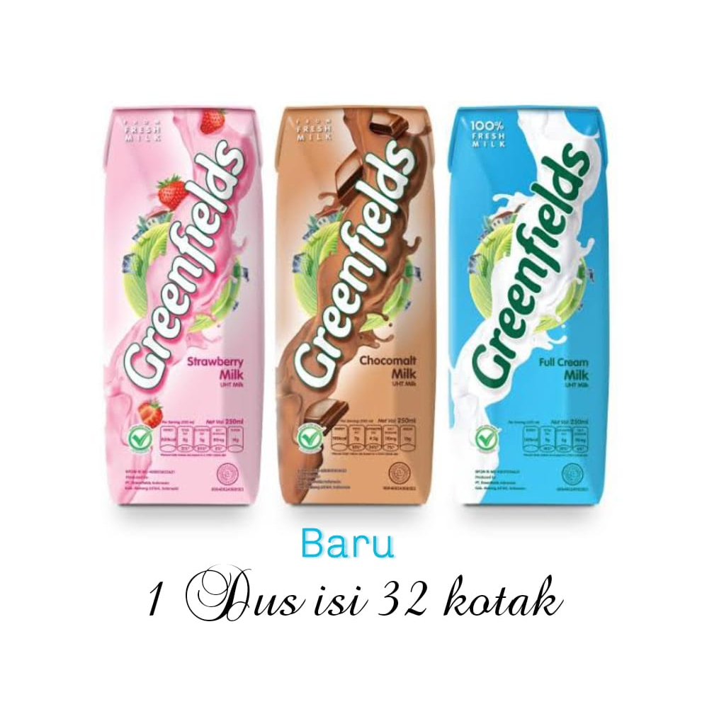 

Susu Greenfields UHT 250ml isi 32pcs