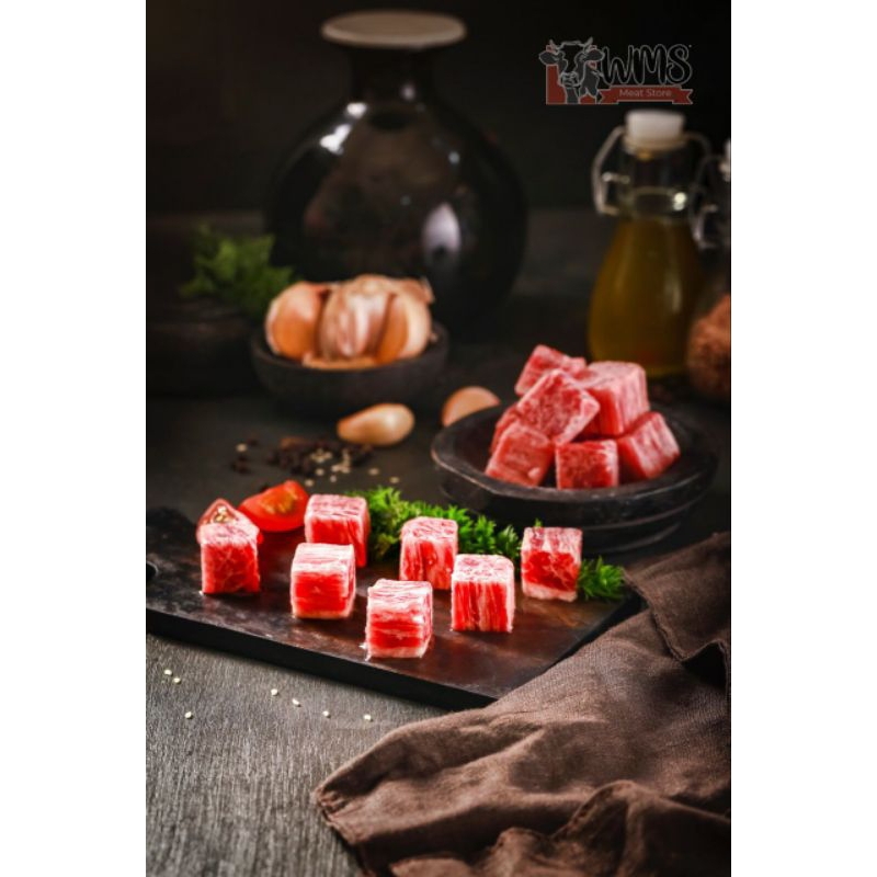 

Wagyu Saikoro Meltique Beef Cubes Daging Sapi Kotak Dadu 1kg