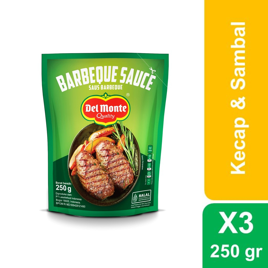 

Delmonte Saus Barbeque Pouch 250 gr Triple Pack