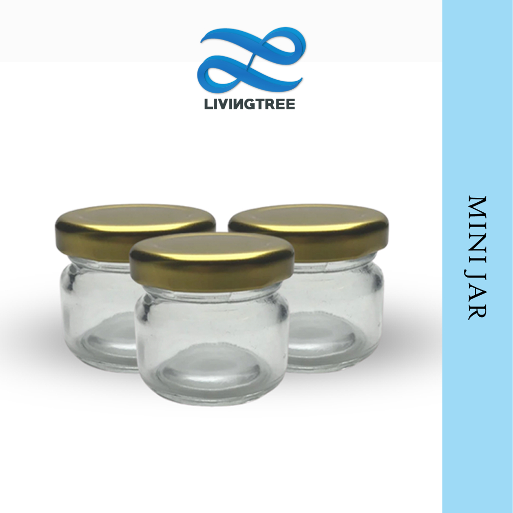 Mini Jar Saffron /Jar kaca / toples kaca 25 ml 100% baru
