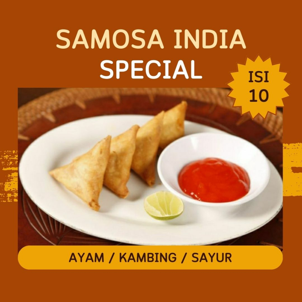 

Samosa Frozen khas India isi 10 pcs Samosa Ayam Samosa Kambing Samosa Sayur Samosa India Samosa Arab Sambosa Frozen Samosa