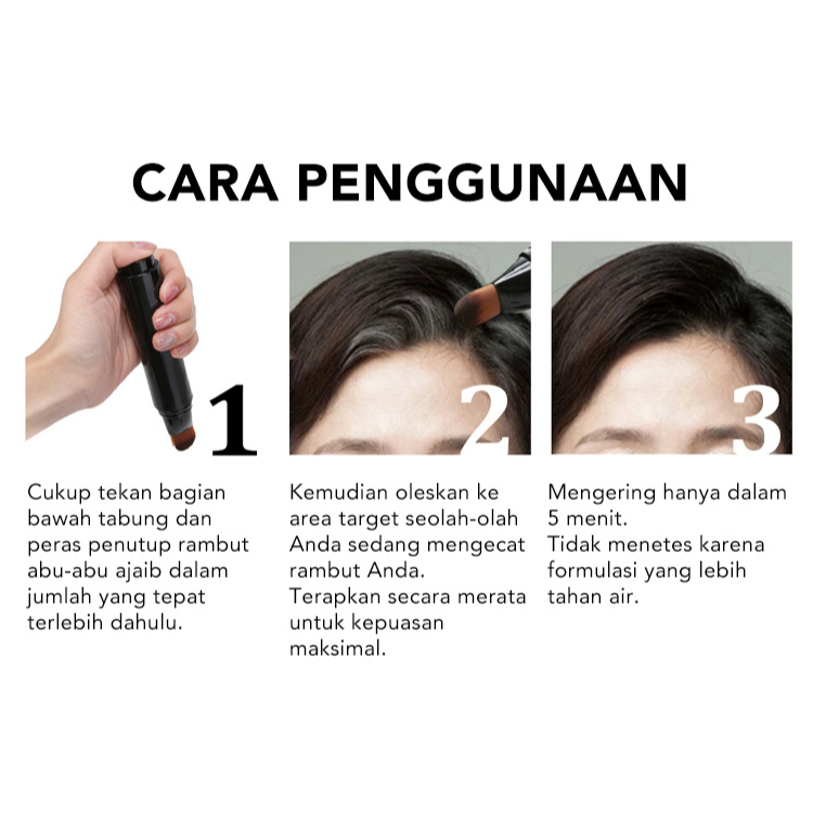 New Arrival Cute Pumpkin OHICO Pen Warna Rambut Pen Tanpa Air Berus Warna Rambut Temporan Menutupi Rambut Putih 20ml