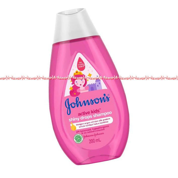 Johnson's Active Kids 200ml Shiny Drops Shampoo Anak Jonson Pink Shinny Membuat Kilau Rambut Pada Anak Jonson Jhonson's