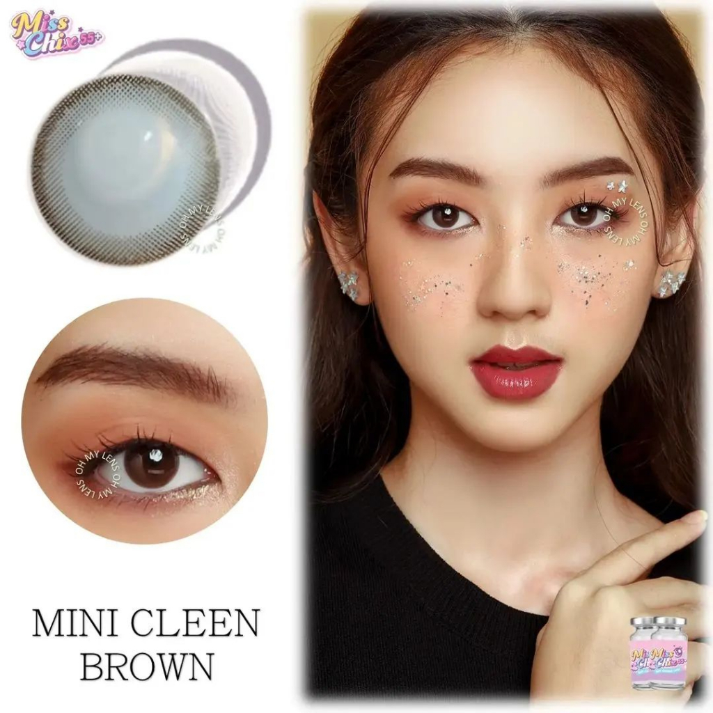 softlense MINI CLEEN BROWN soflens minus softlens normal contact lens mata lensa kontak soplen minus