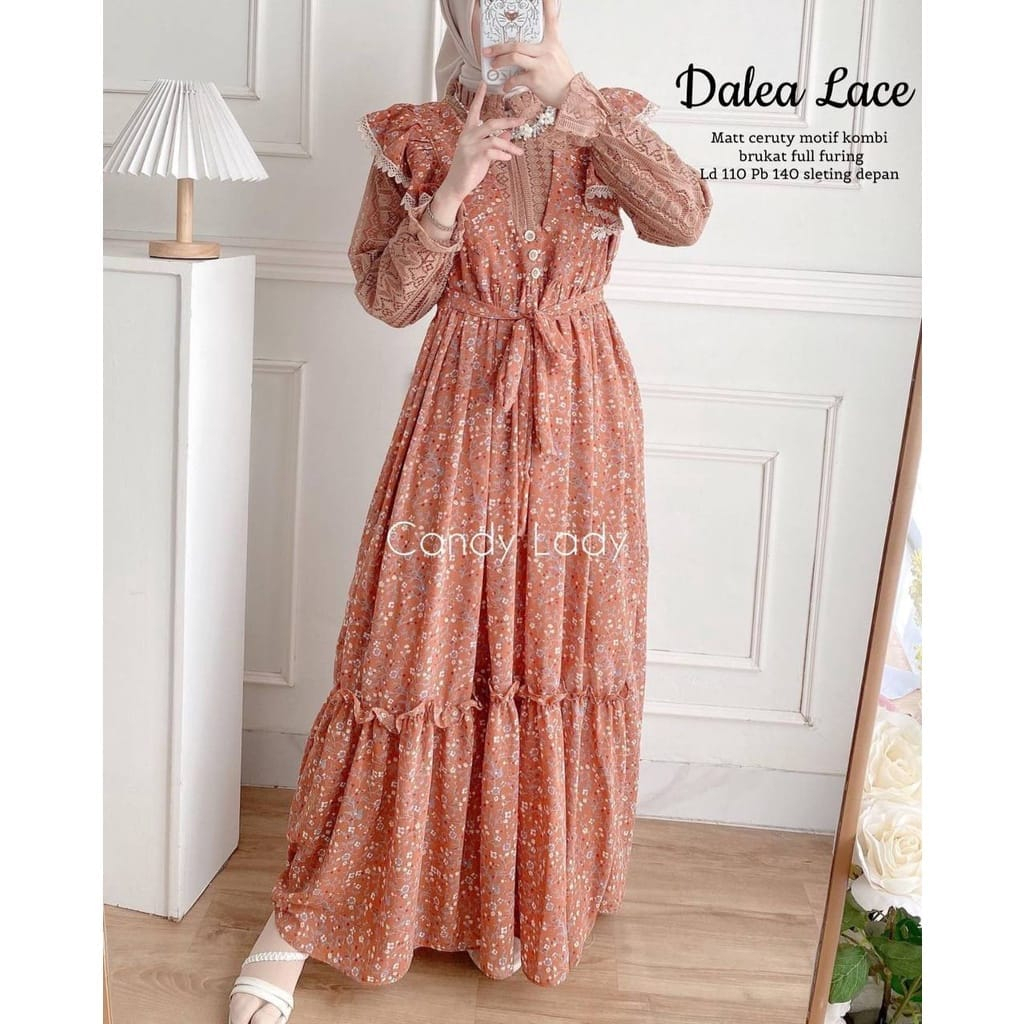 DALEA LACE DRESS KOMBI BRUKAT MOTIF KEKINIAN