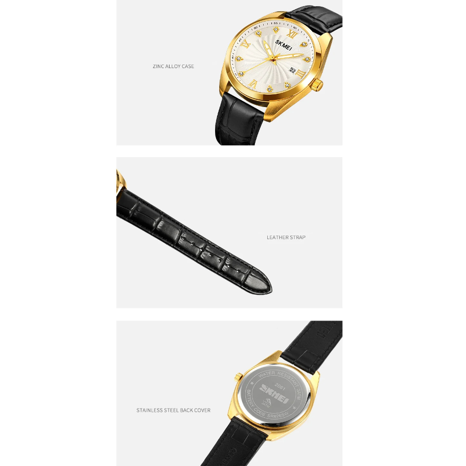 Jam Tangan Analog Quartz Watch Roman Numerals Waterproof 30M Jamtangan Desain Minimalis Anti Air Berkualitas