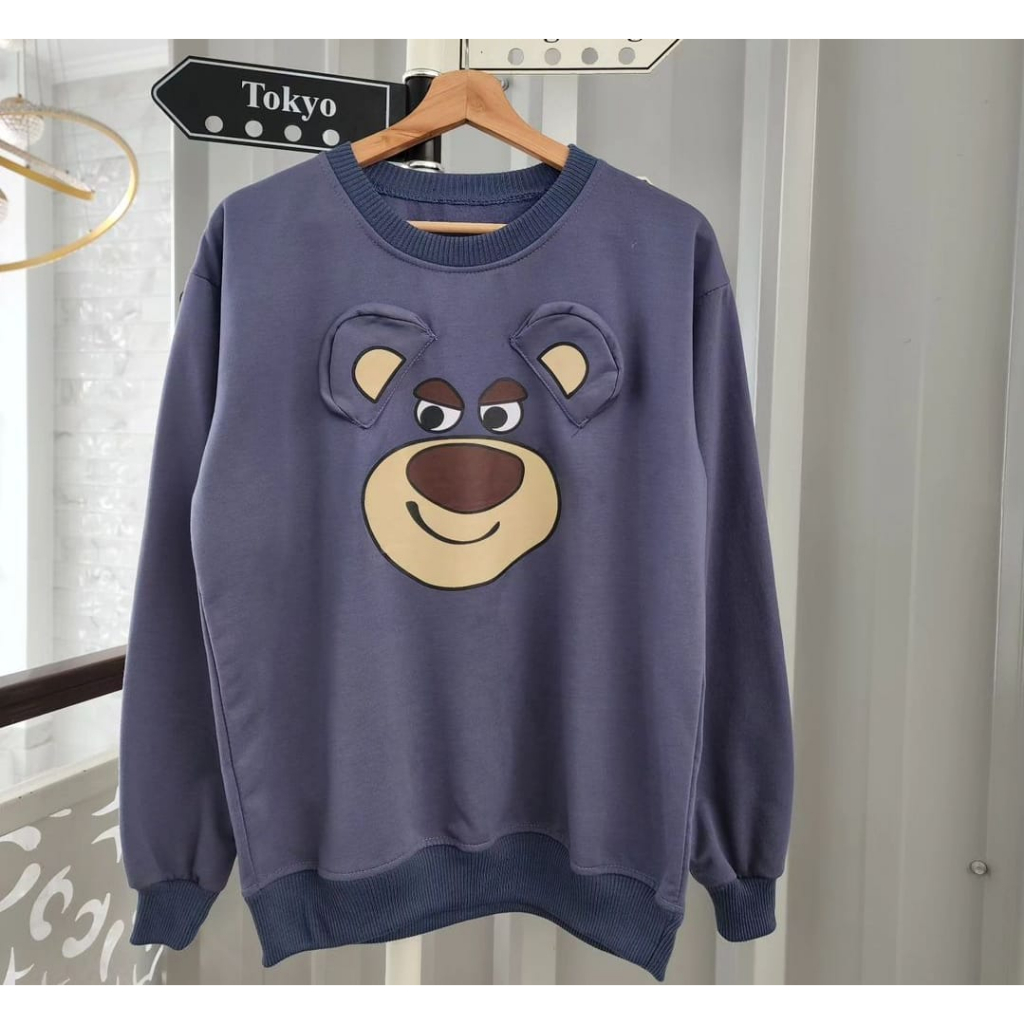 CREWNECK SWEATER WANITA - LOTSO EAR SWEATSHIRT SWEATER WANITA