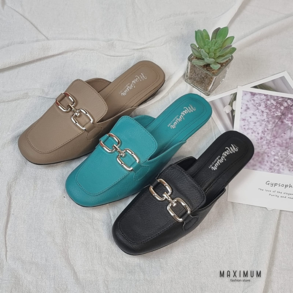 R9 MAXIMUM Loisa Sepatu Flatshoes Wanita Fellice Mules