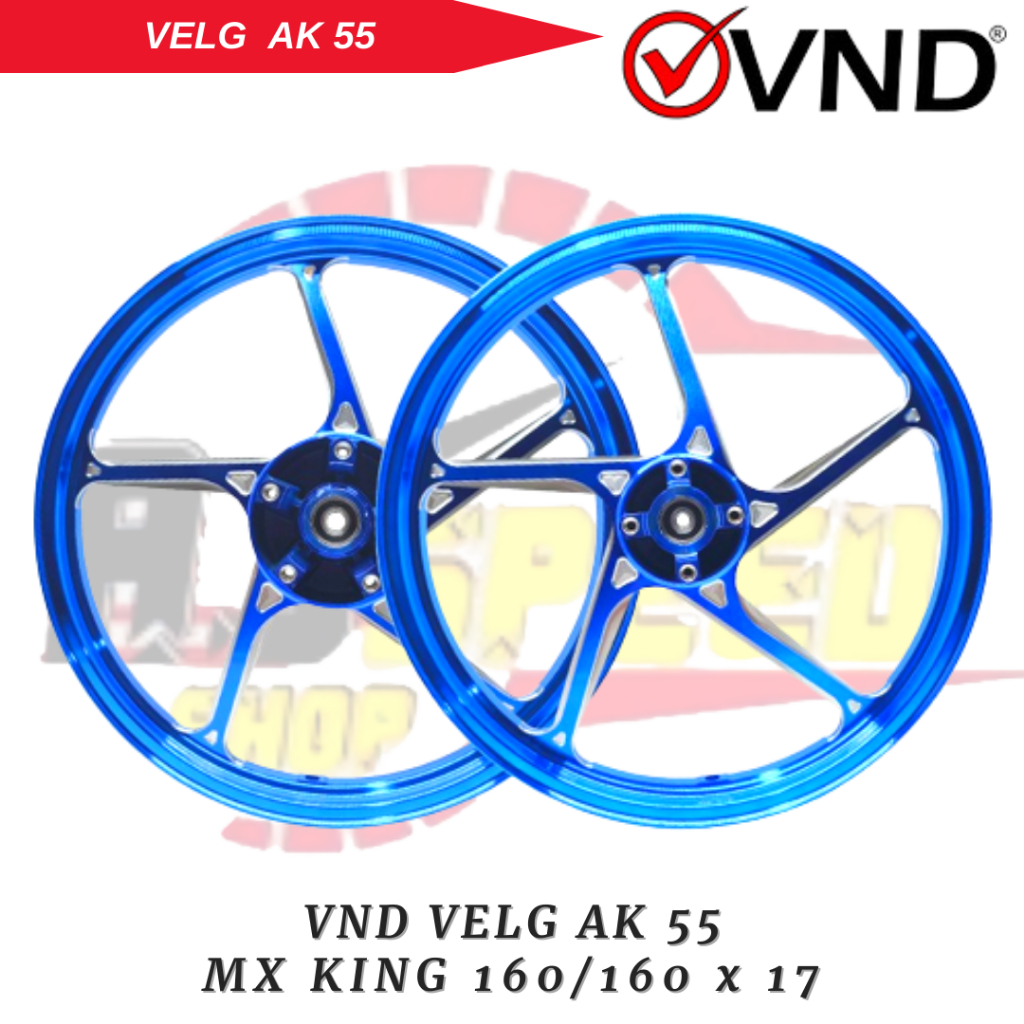 VND Racing Velg Enkei AK 55 Ring 17 Ukuran 160 160 MX King Warna Black Blue Gold Orange  Pink Purple