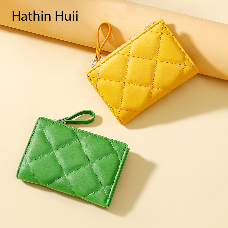 Hathinmuii - DOMPET LIPAT WANITA Dompet Pendek  KULIT PU Leather PREMIUM KOREA IMPORT SLOT KARTU RESLETING KOIN DOMPET - Velvet Wallet