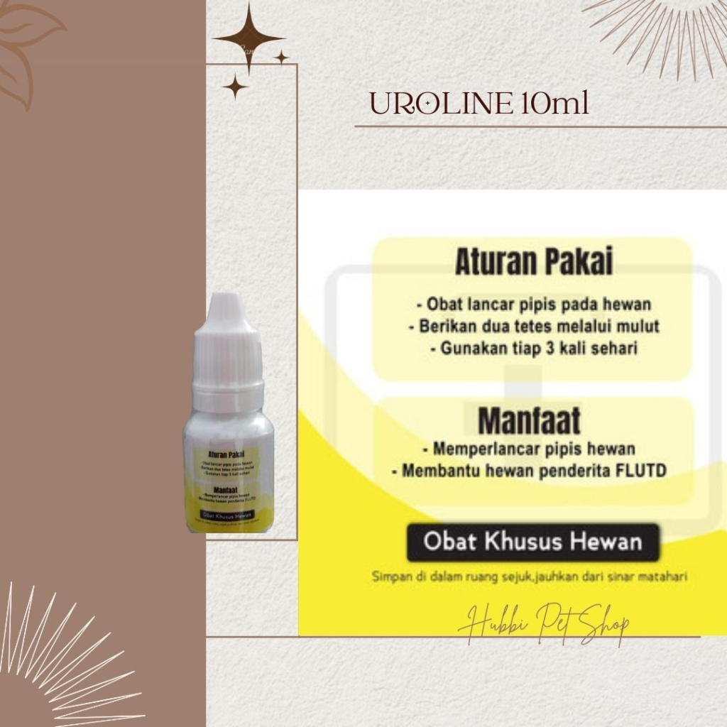 Stop Urinary 30 ml-ROLINE 10ml Obat Kucing Anti Radang Kemih Susah Buang Air Kecil Susah Pipis Cat 30ml