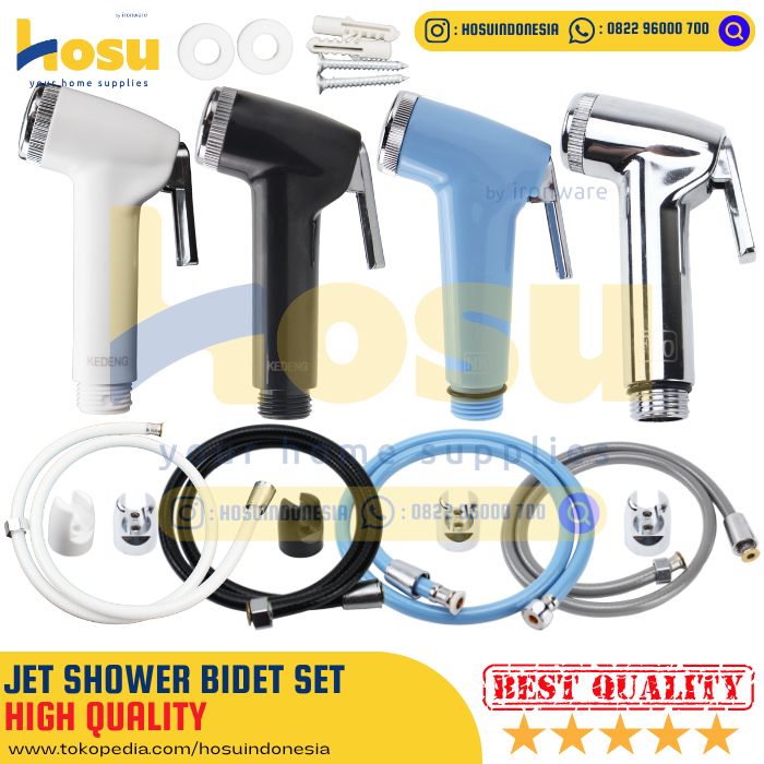 HOSU Toilet Jet Shower Toilet Bidet Set HIGH QUALITY Jet Washer Cebok Semprotan Toilet Duduk Set Per