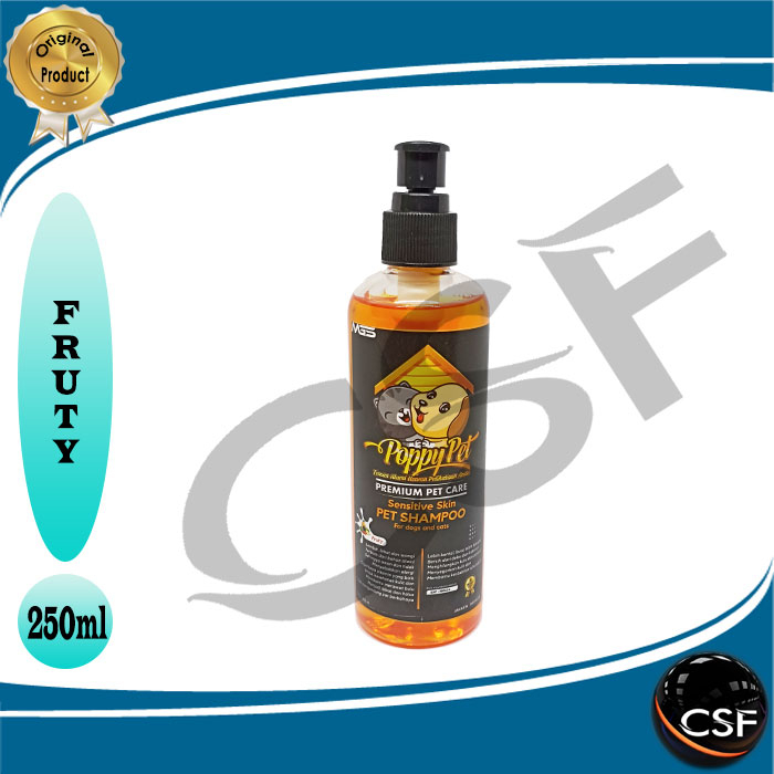 Shampoo Kucing &amp; Anjing POPPY PET Wangi Premium Pet care 250ml