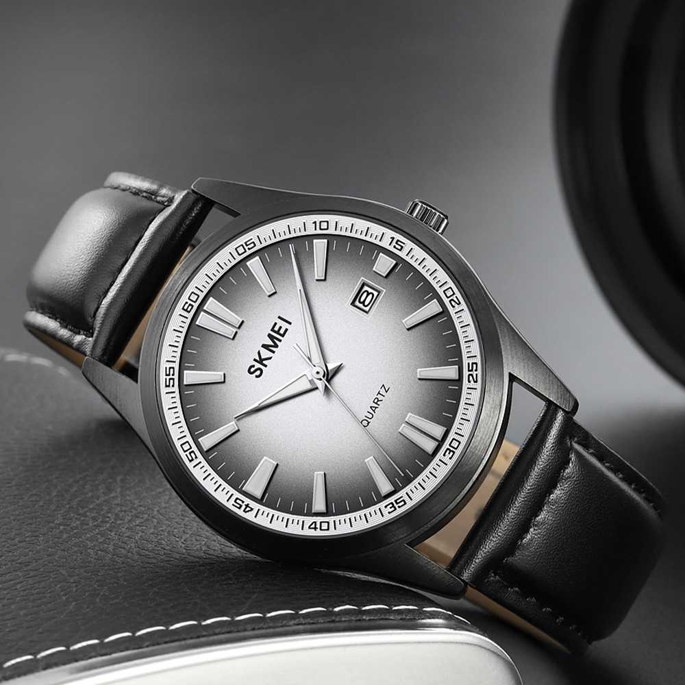 Jam Tangan Pria Analog Watch Leather Strap Waterproof 30M Desain Premium Jamtangan Berkualitas Multifungsi