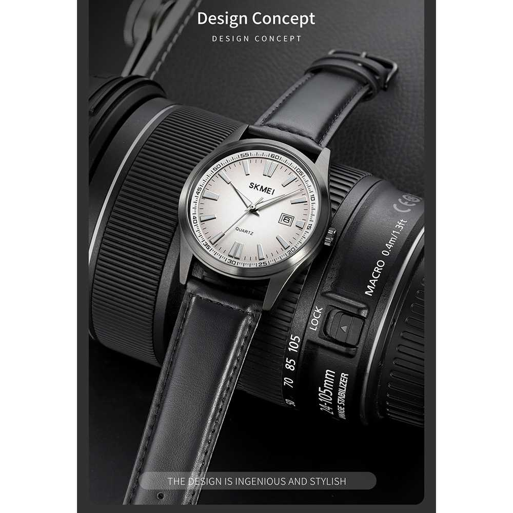 Jam Tangan Pria Analog Watch Leather Strap Waterproof 30M Desain Premium Jamtangan Berkualitas Multifungsi