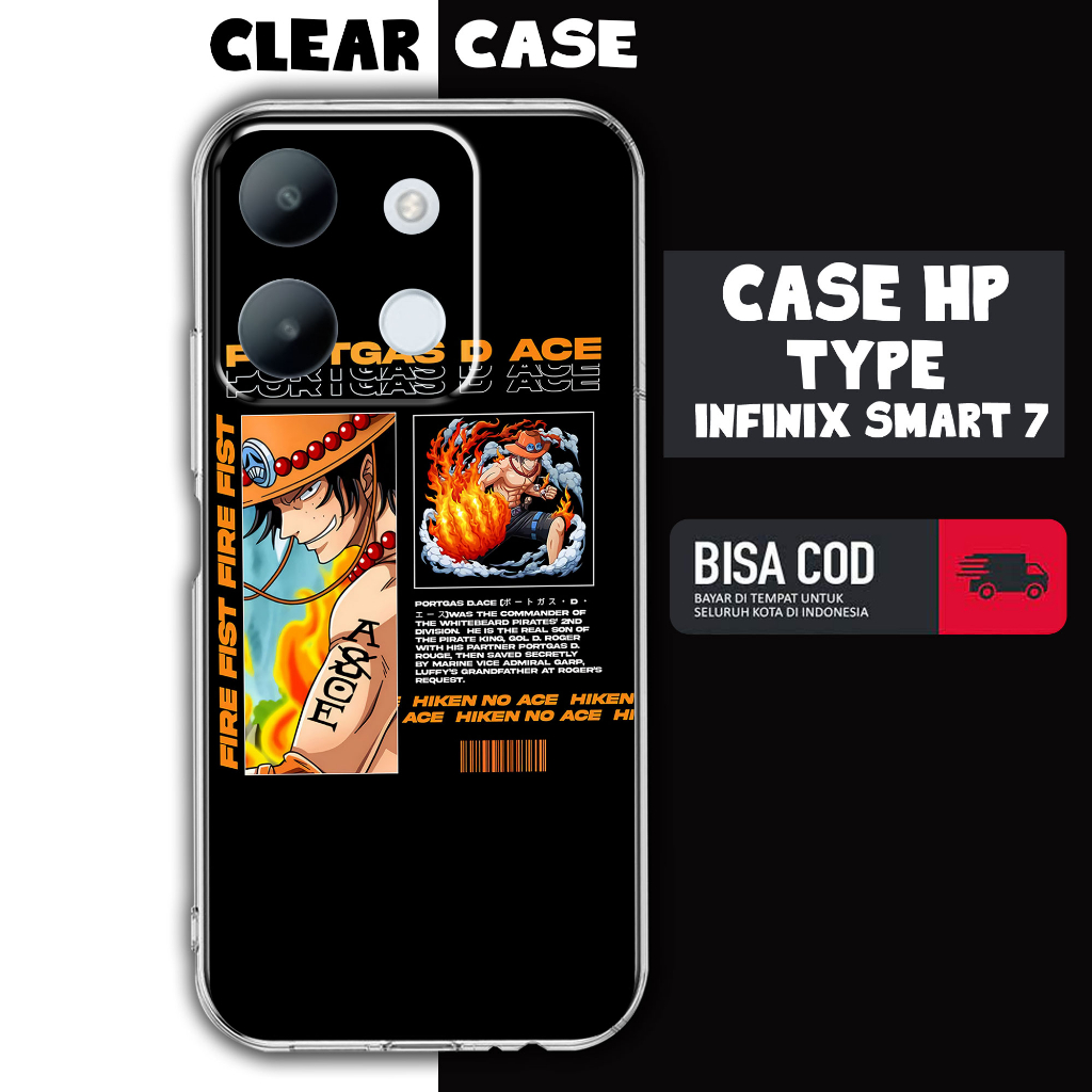 Case INFINIX SMART 7 2023  TERBARU MOTIF OP DAY Softcase INFINIX SMART 7 TERBARU - Casing Karet - Ca