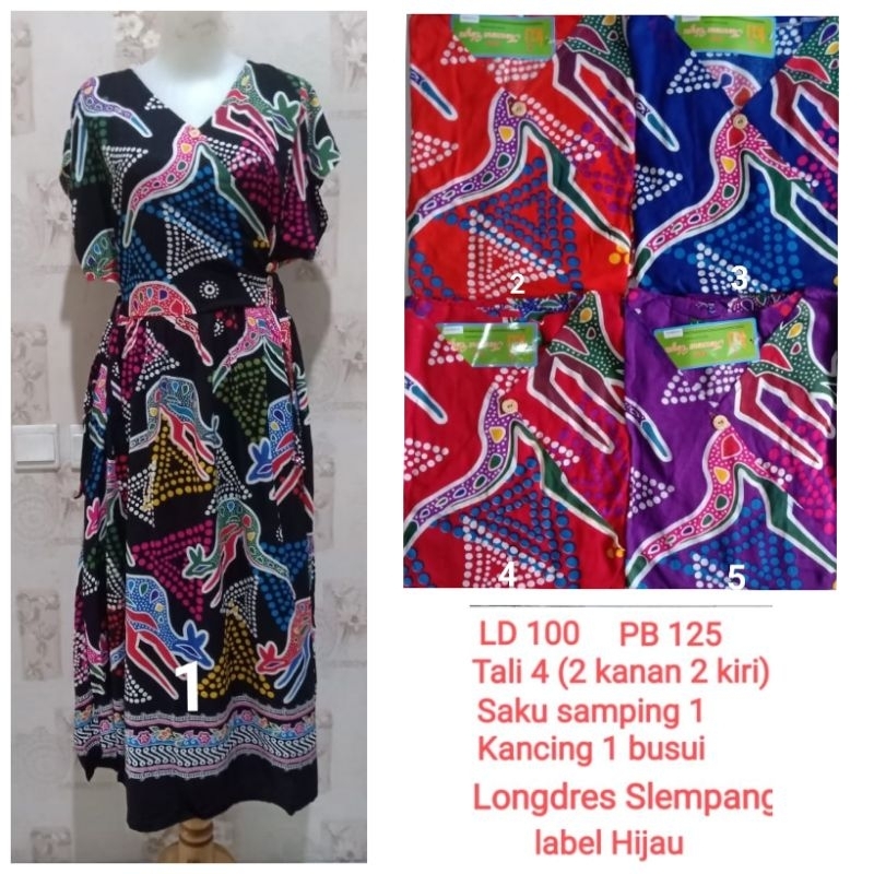 Longdres Slempang Kencana Ungu label Hijau LD 100 cm PB 126 cm