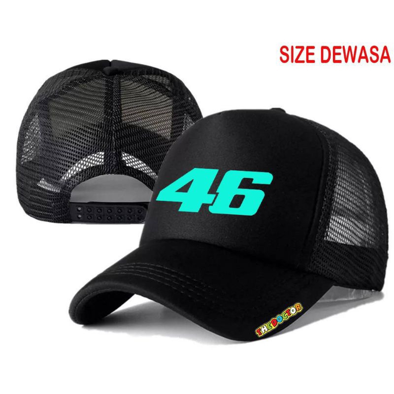 topi trucker premium logo angka 46