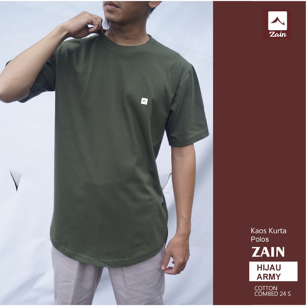 Kaos Kurta Zain Polos Cotton Lengan Pendek