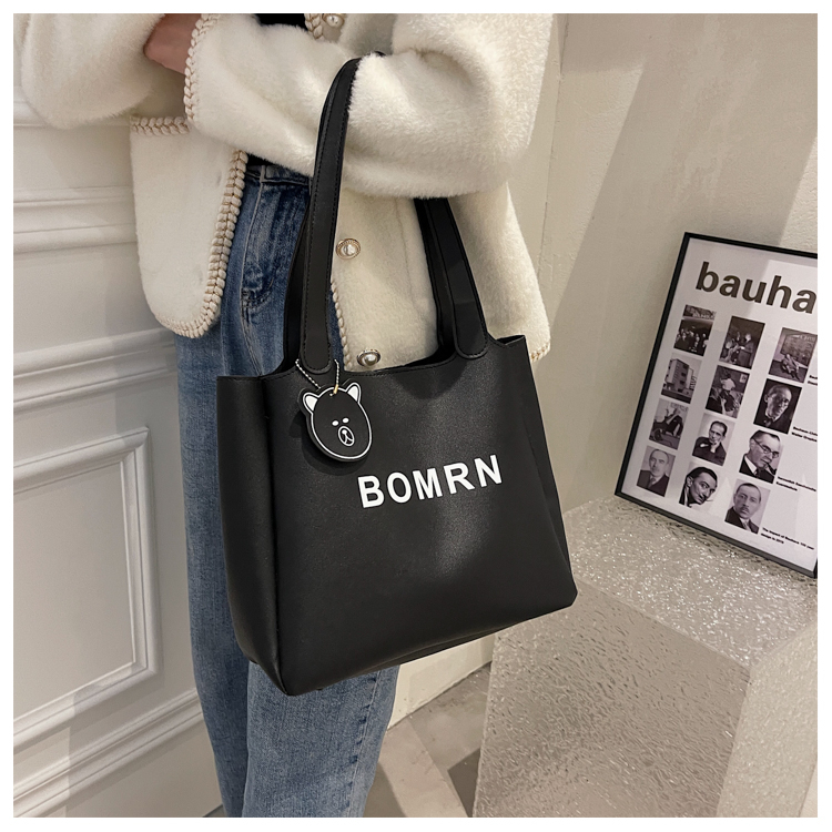Tas Bahu Selempang Tote Bag Wanita Korean Style Shoulder Bag Sling Bag PU Leather Premium Model Terb