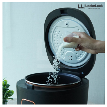 LocknLock Smart Low Sugar Rice Cooker 5L - EJR354BLK