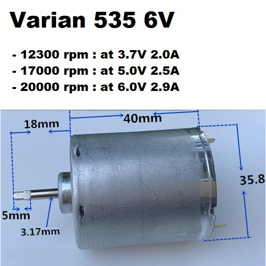 Dinamo High Speed DC Motor DIY Mini Grinder Mesin Bor Gerinda 3 6 12 V