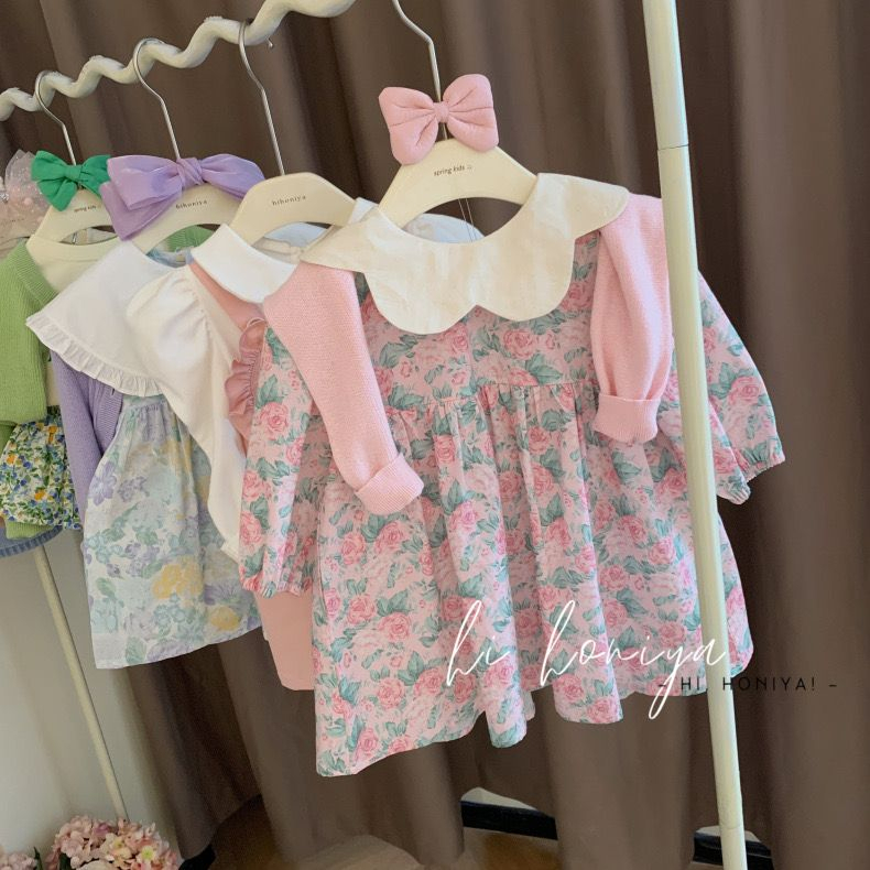 Dress Couple Dewasa &amp; Anak Motif Rose Flowers ( Harga Satuan )