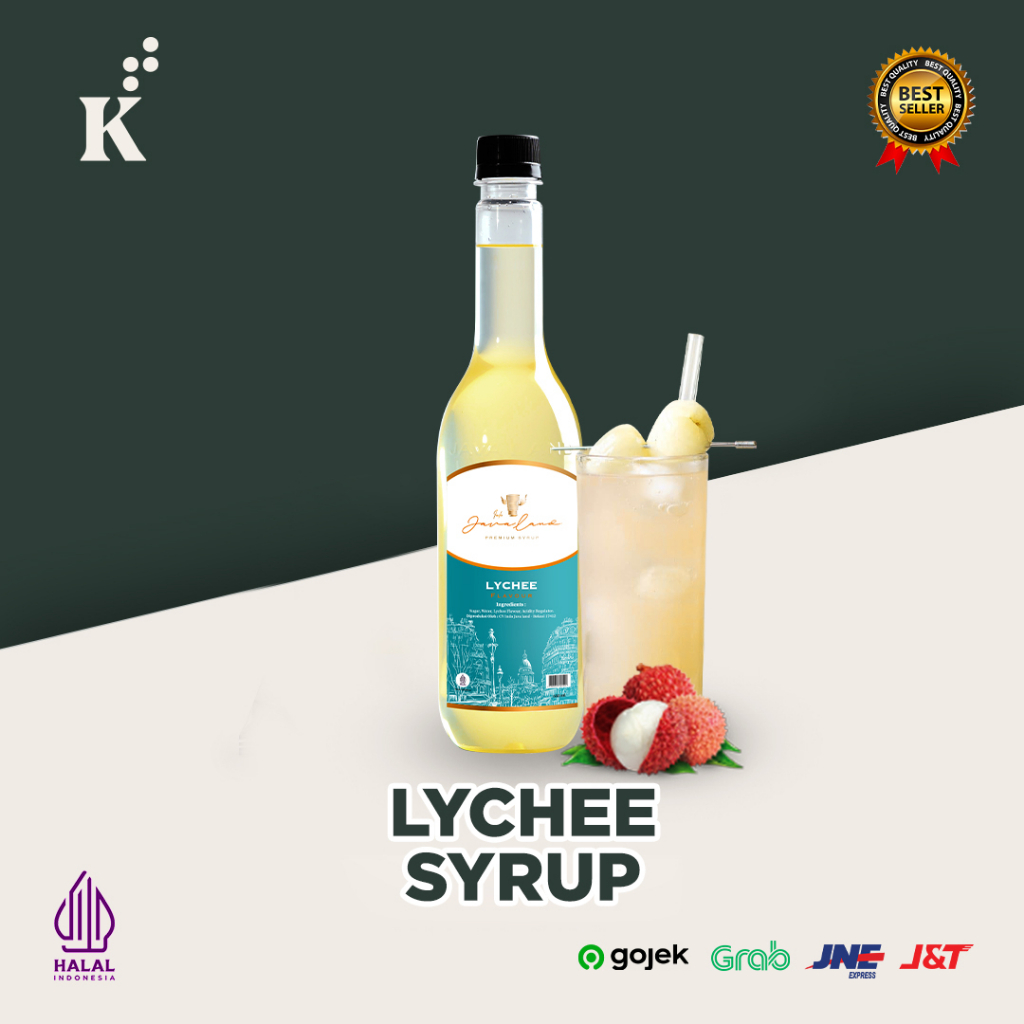 Syrup Premium Javaland Sirup Aneka rasa Lychee/Leci 650 ml