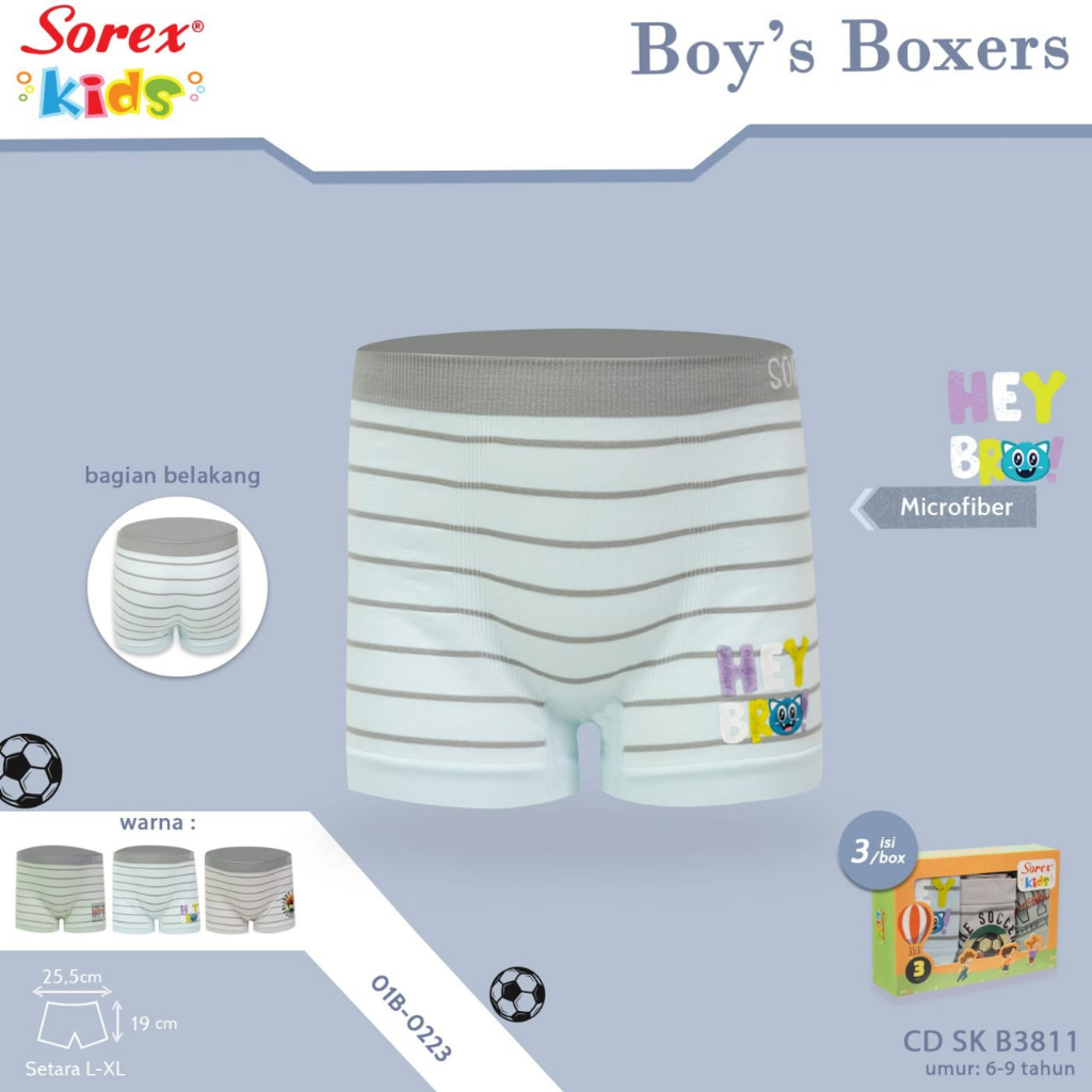 SOREX KIDS BOY SK TM702 TX956 - CD CELANA DALAM BOXER ANAK COWOK LAKI LAKI