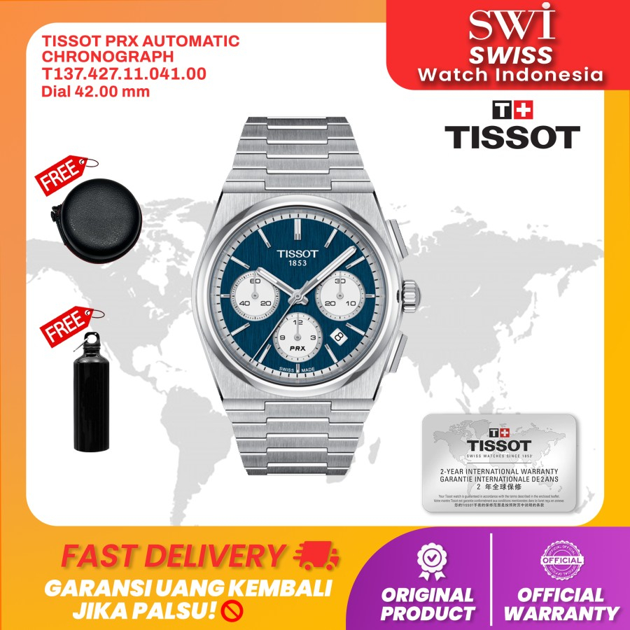 Jam Tangan Pria Tissot T137.427.11.041.00 PRX Automatic Chronograph