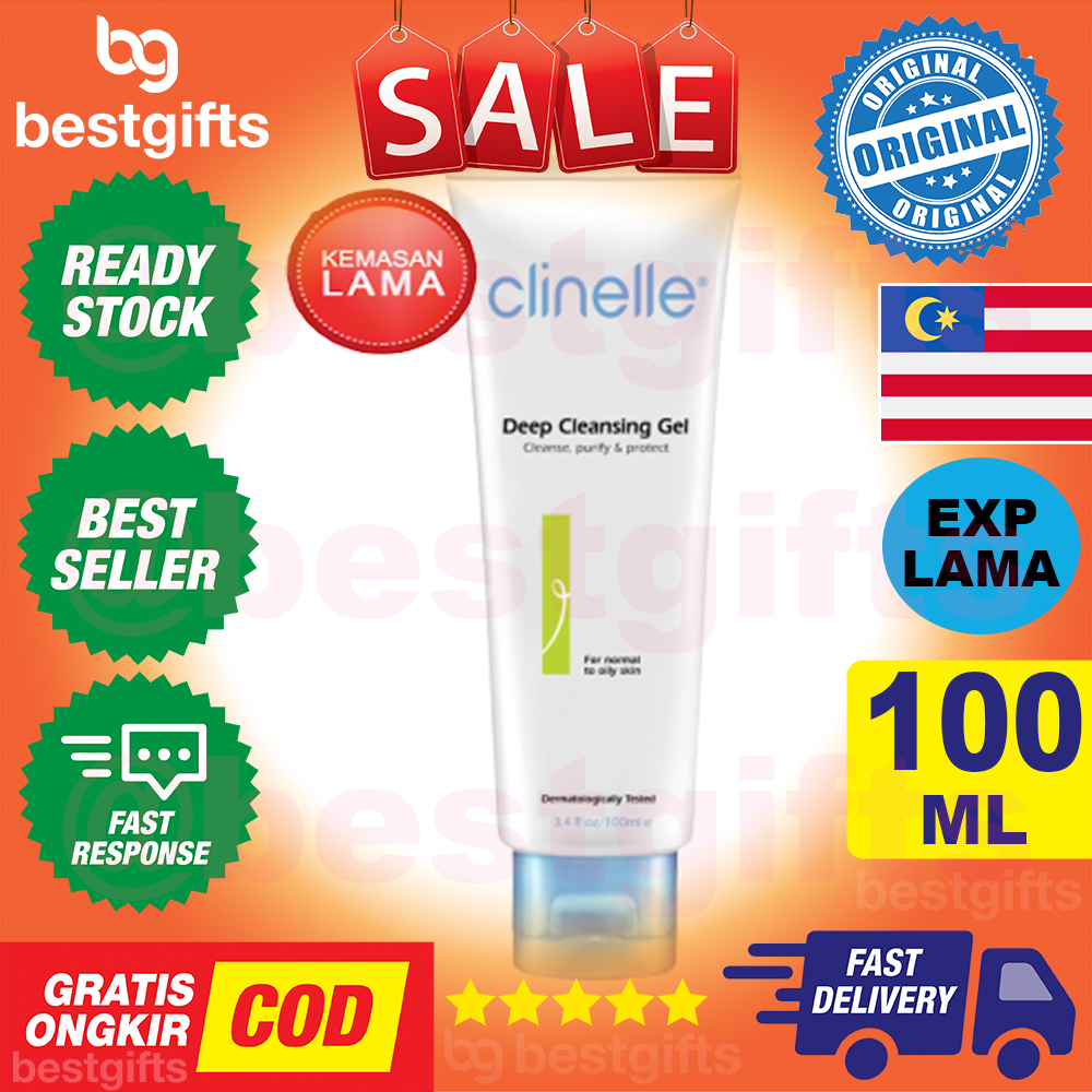 CLINELLE DEEP CLEANSING GEL PEMBERSIH WAJAH MELEMBABKAN DAN MENGENCANGKAN 100 ML