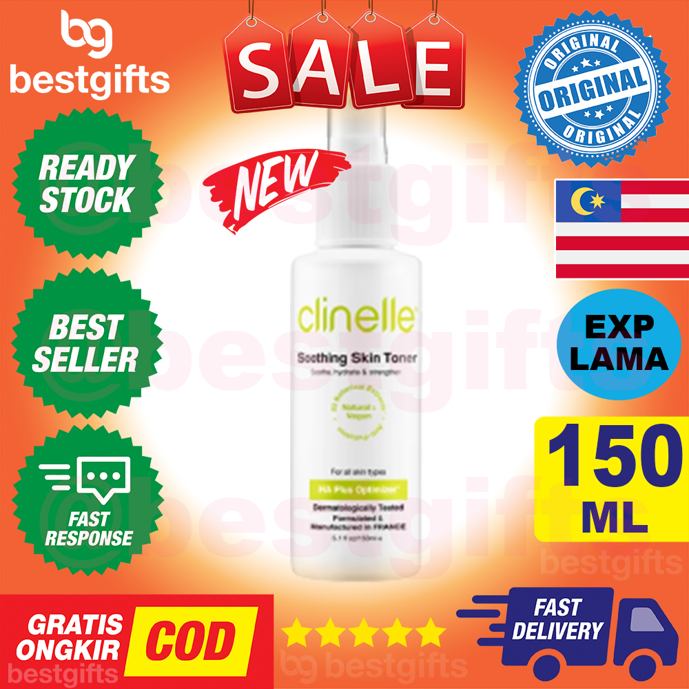 CLINELLE SOOTHING SKIN TONER MELEMBABKAN DAN UNTUK KULIT BERMINYAK 150 ML