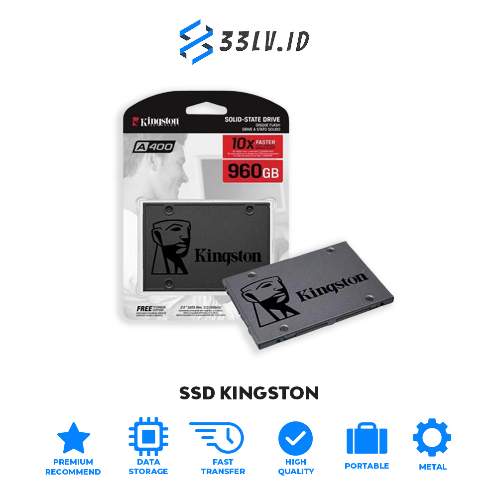 【33LV.ID】SSD Kingston A400 120GB 240GB 480GB SATA3 Solid State Disk Baru SSD 2.5&quot;