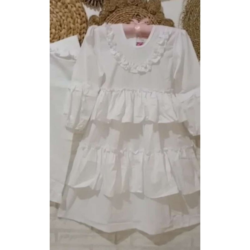 Baju Gamis Anak Gamis Putih polos anak