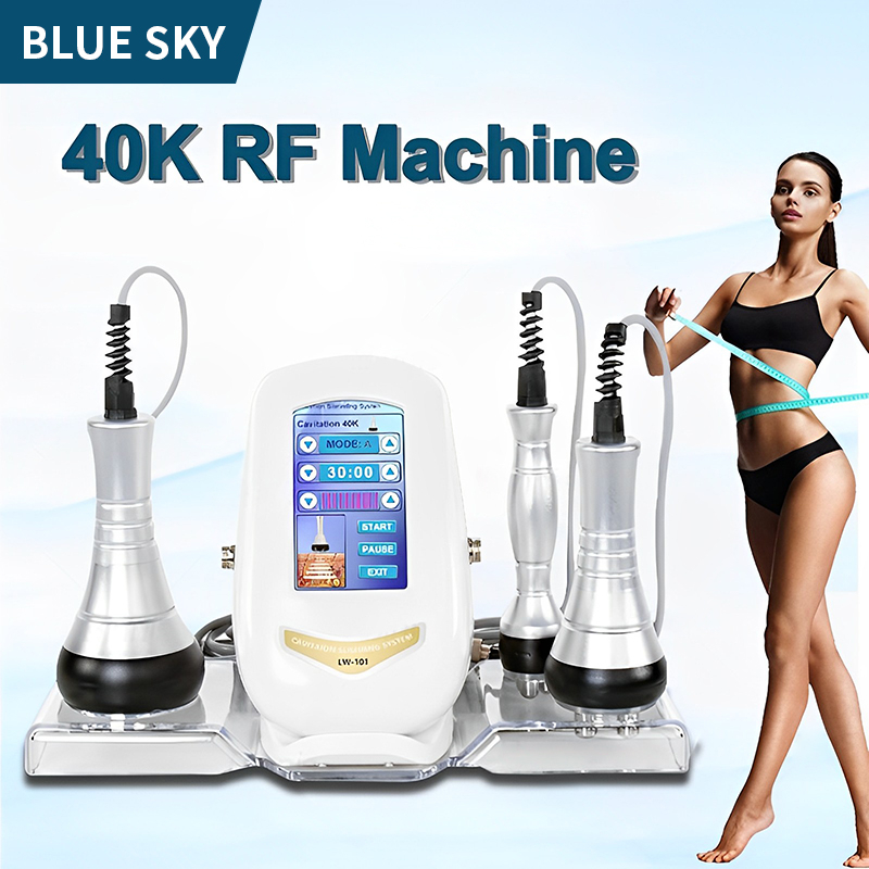 BLUE SKY 3 in 1 40K Radio Frequency Slimming Machine Ultrasound 40k Cavitation Wajah Badan Burn Fat Pelangsing Tubuh Hilangkan Kerut