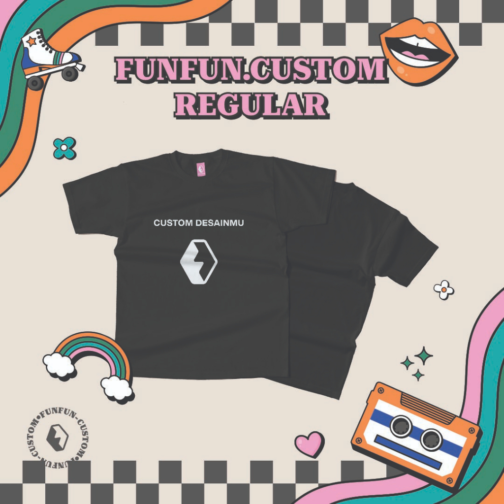 Custom Kaos Satuan Hitam - Short Sleeve NSA Premium 24s