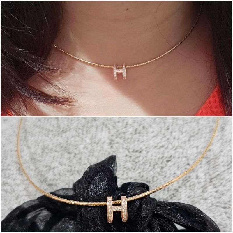 Kalung Premium Lapis emas Kalung Cooker Mirip emas Asli Premium Quality Anti karat anti alergi 8133