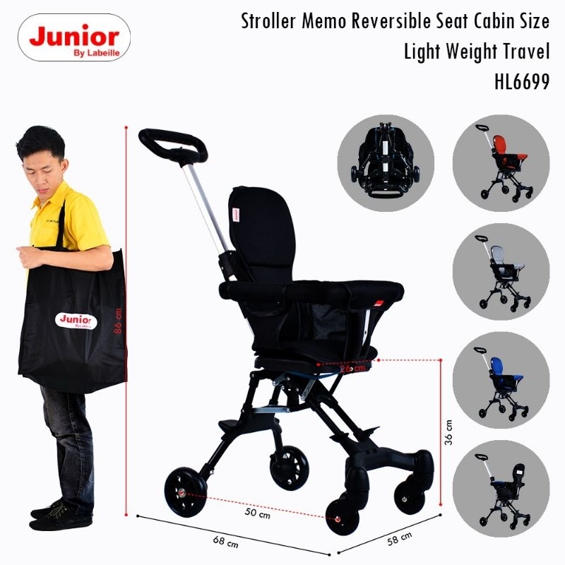 Exotic magic stroller travelling lipat cabin size kereta dorong bayi compact cabin size junior memo