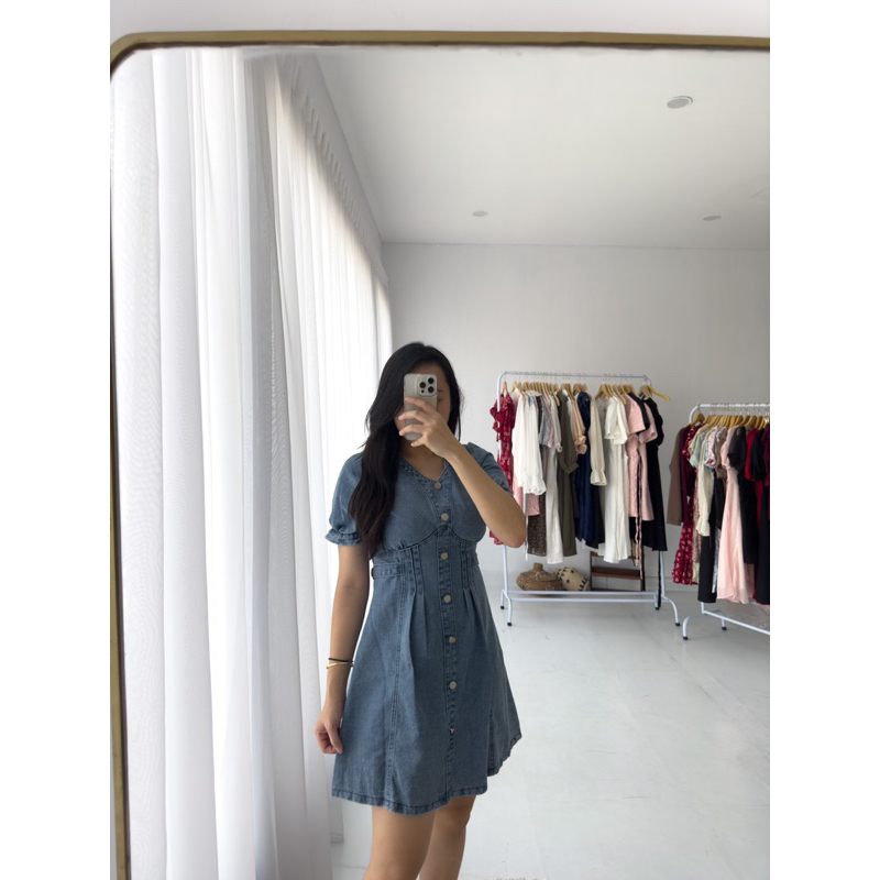 [ LittleBigCloth ] Denise Denim Dress // Dress Jeans Wanita Dress Jeans Bigsize