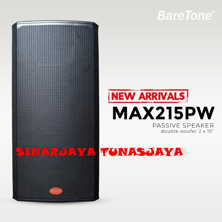 Speaker Pasif / Passive BareTone MAX215PW / MAX 215PW 2 X 15 INCH