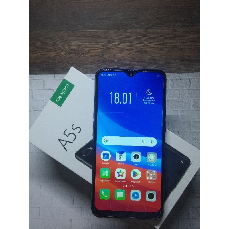 OPPO A5S Ram 3/32 GB FULLSET LENGKAP HP Second seken bekas Oppo Original Ex Garansi Resmi Indonesia 